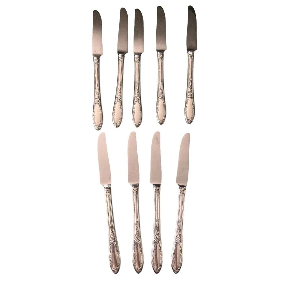 9 CHATEAU Silver Plate Heirloom 1934 Flatware 8 5/8